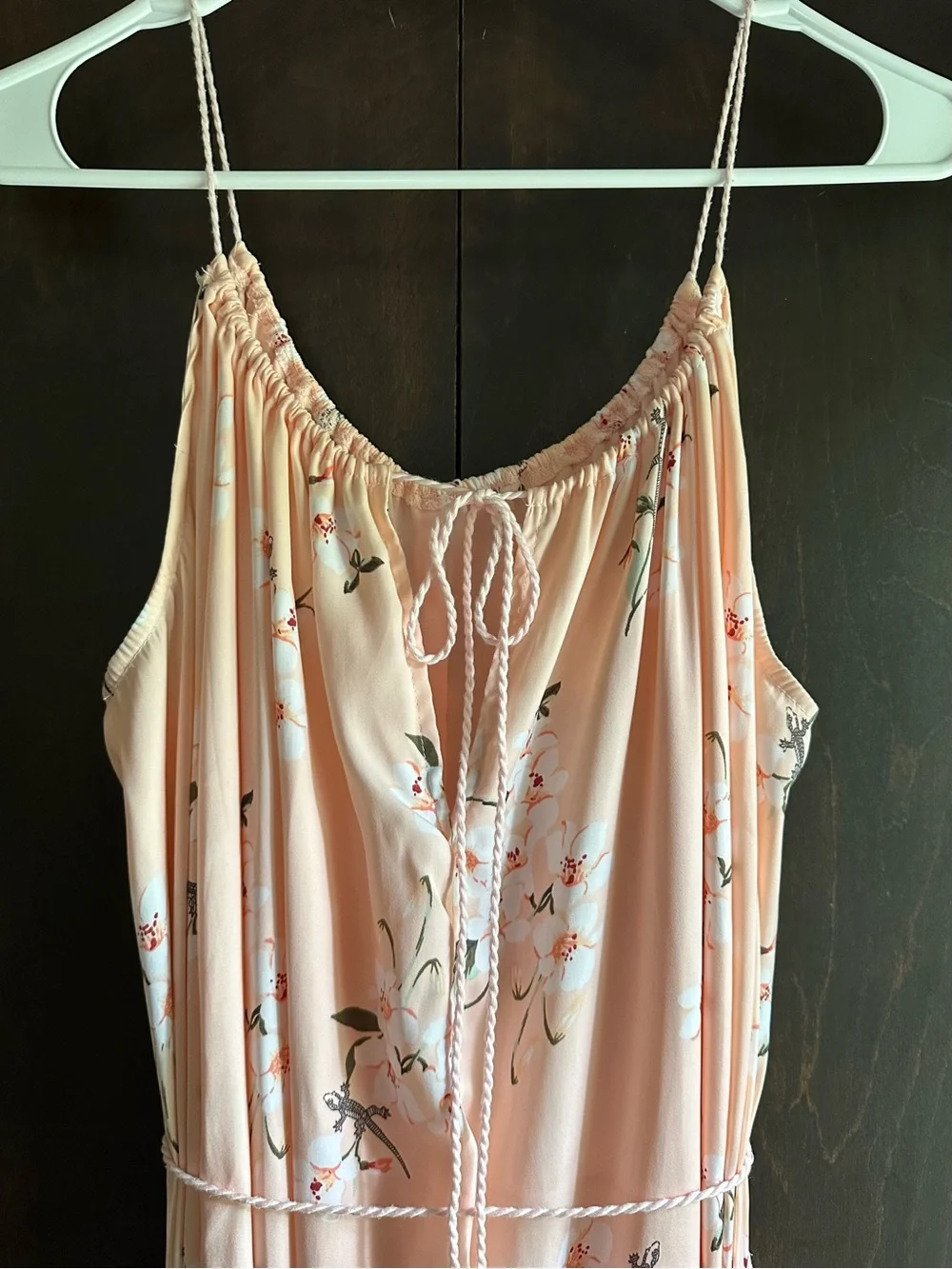 Abercrombie & Fitch Peach Floral Maxi Dress